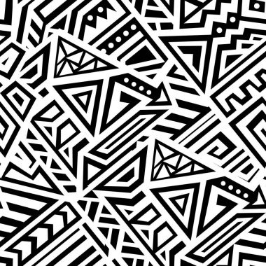 Soyut vektör Dikişsiz desen Etnik tarzda