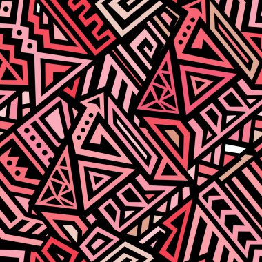 Soyut vektör Dikişsiz desen Etnik tarzda