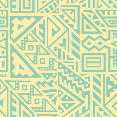 Soyut vektör Dikişsiz desen Etnik tarzda
