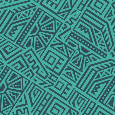Soyut vektör Dikişsiz desen Etnik tarzda