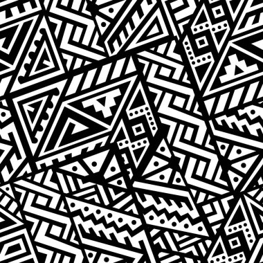 Soyut vektör Dikişsiz desen Etnik tarzda
