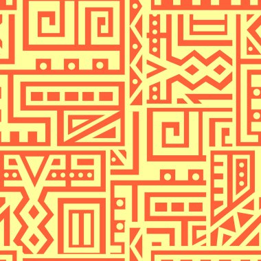Soyut vektör Dikişsiz desen Etnik tarzda