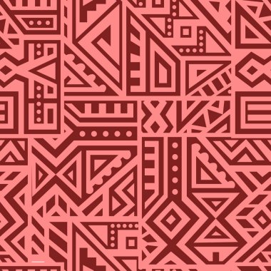 Soyut vektör Dikişsiz desen Etnik tarzda