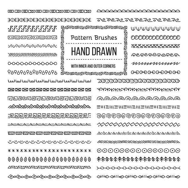 Etnik tarzı desen fırça seti