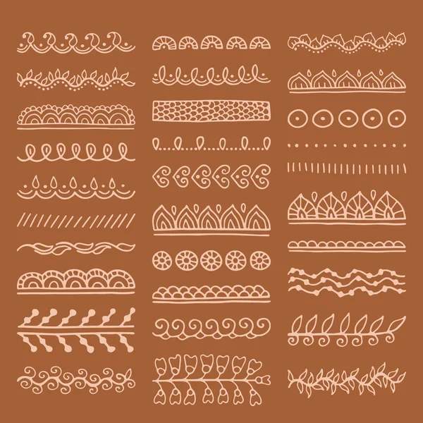 Elle çizilmiş vektör bölücüler Set