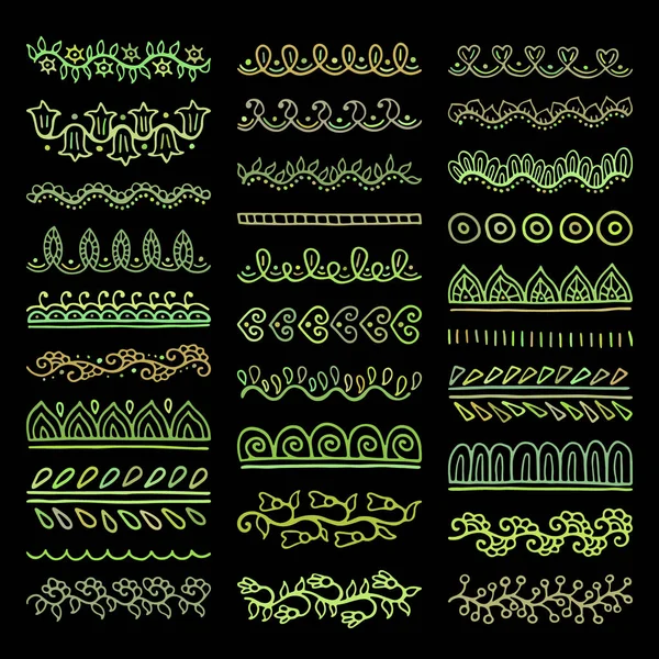 Elle çizilmiş vektör bölücüler Set