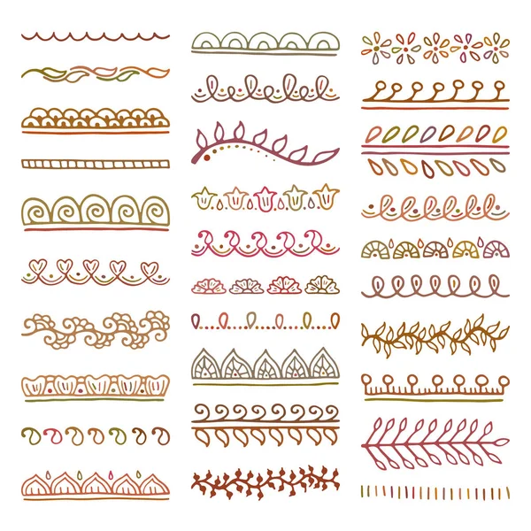 Elle çizilmiş vektör bölücüler Set