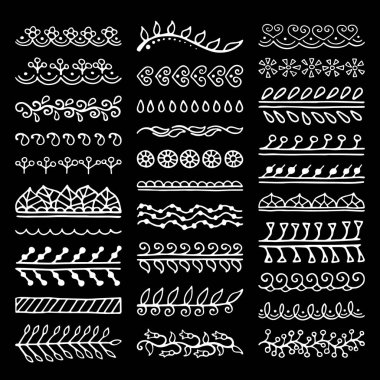 Elle çizilmiş vektör bölücüler Set