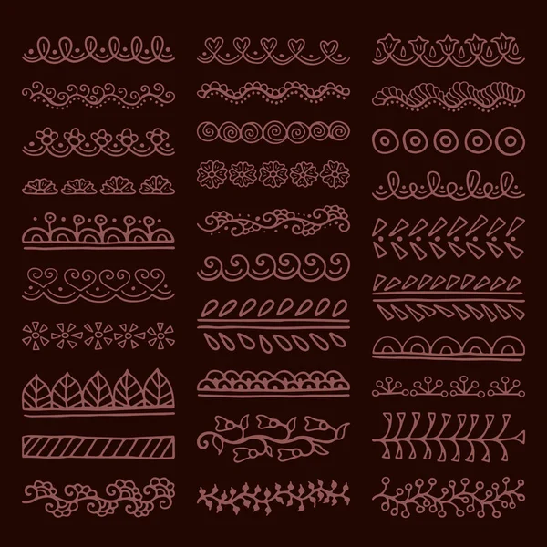 Elle çizilmiş vektör bölücüler Set