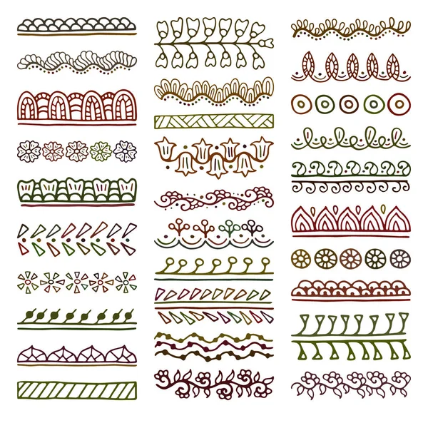 Elle çizilmiş vektör bölücüler Set