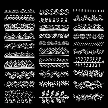 Elle çizilmiş vektör bölücüler Set