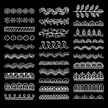 Elle çizilmiş vektör bölücüler Set