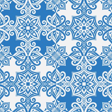 Azulejos Döşeme Vektörü Kusursuz Desen