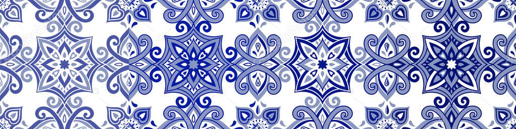 Azulejos Tile Vector Seamless Pattern
