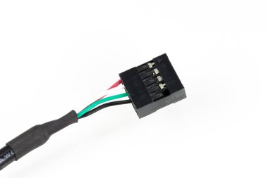 4 pin usb kadın bağlantı kablosu beyaz arkaplanda izole edildi