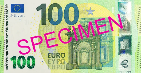 Billete 100 Euros Segunda Edición Anverso Fotos de stock libres de derechos