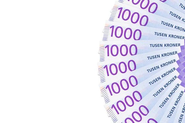 Einige Neue 1000 Norwegische Kronen Banknoten Mit Kopierraum — Stockfoto