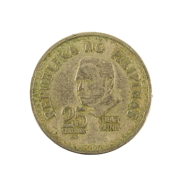 Philippine Sentimo Coin 1982 Rewers Izolowany Białym Tle — Zdjęcie stockowe