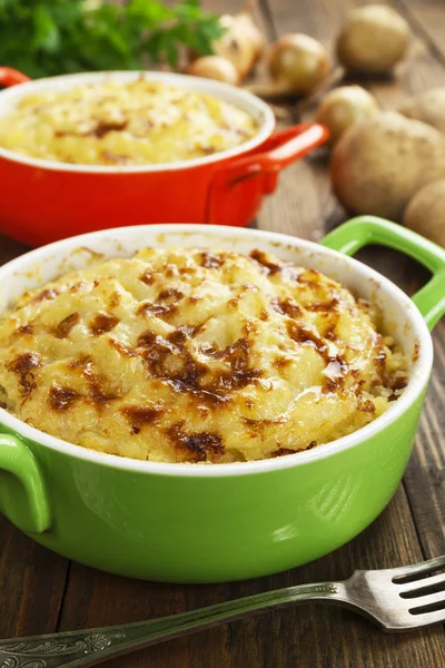 Cazuela de patata con carne —  Fotos de Stock