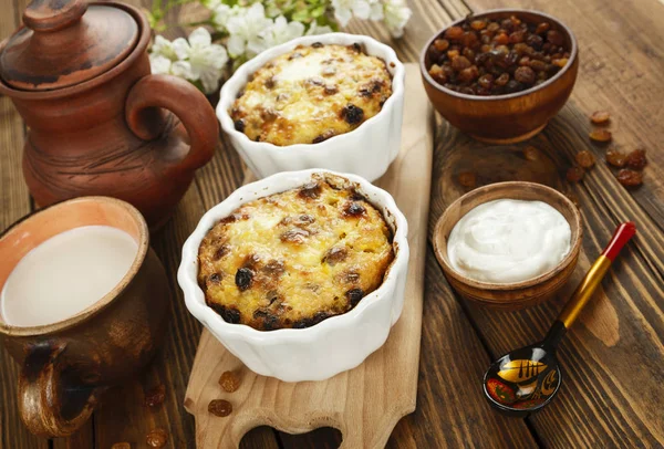 Cazuela con requesón — Foto de Stock