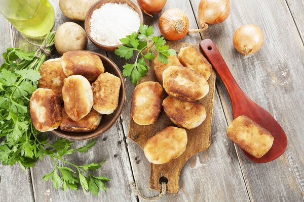 Fried pastry with potato 