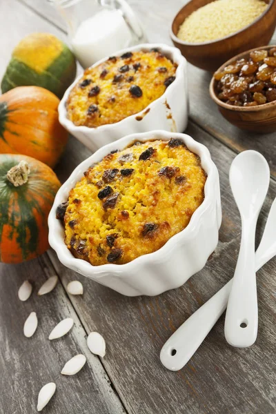 Pumpkin casserole with millet — Stock Photo, Image