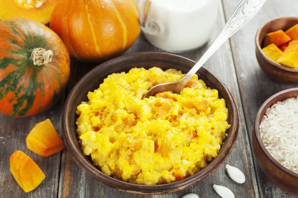 Rice porridge with pumpkin — Stock Photo, Image