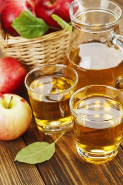 Bardakta taze elma suyu 