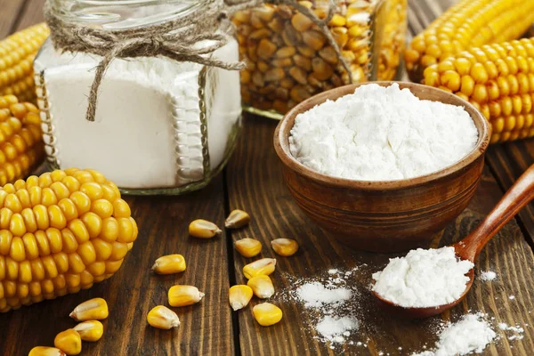 Corn starch on the table — Stock Photo, Image