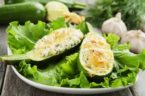 Calabacín relleno con requesón — Foto de Stock