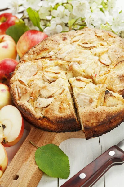 Tarta de manzana casera — Foto de Stock