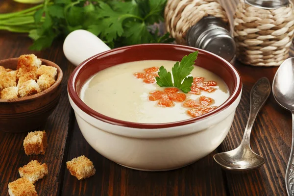 Sopa de crema de pollo —  Fotos de Stock