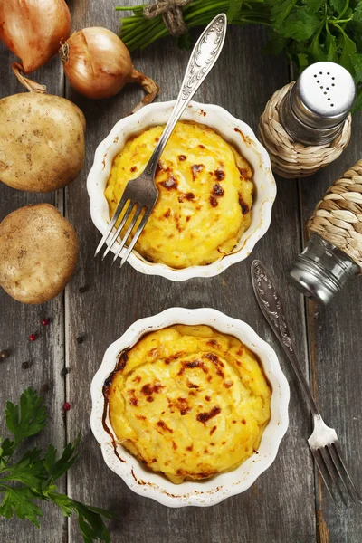 Potato casserole with meat — Stock Photo, Image