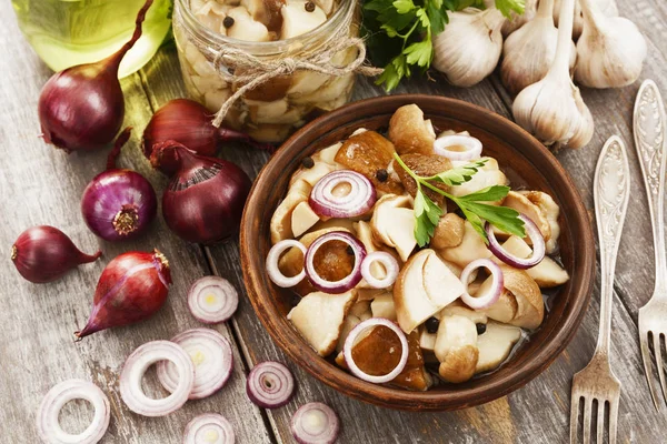 Boletus, champiñones en escabeche —  Fotos de Stock