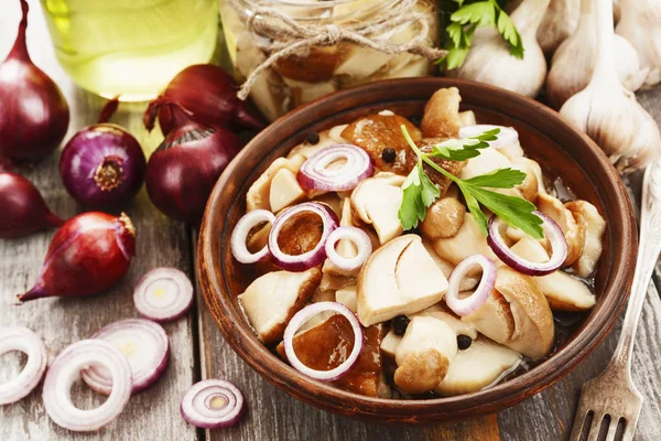 Boletus, champiñones en escabeche —  Fotos de Stock