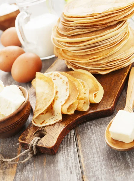 Pancakes with butter — Stock Photo, Image