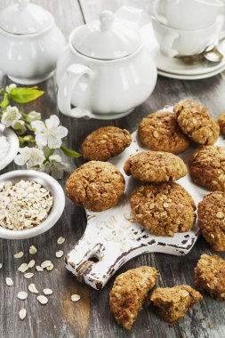 Ev yapımı yulaflı kurabiye.