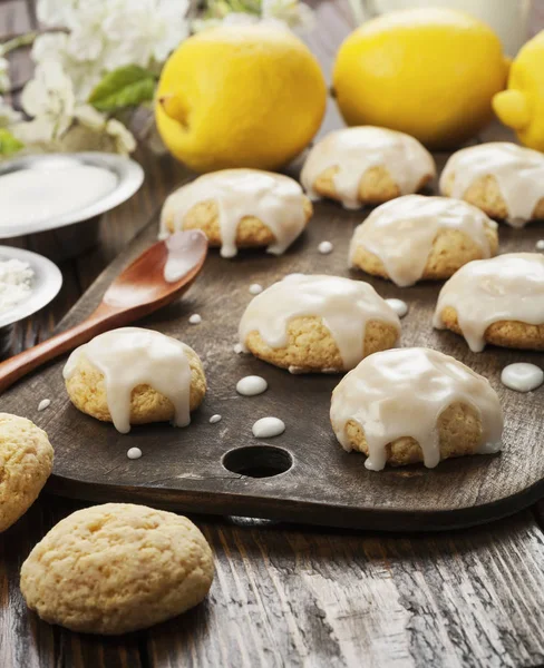 Citron glasyr cookies — Stockfoto