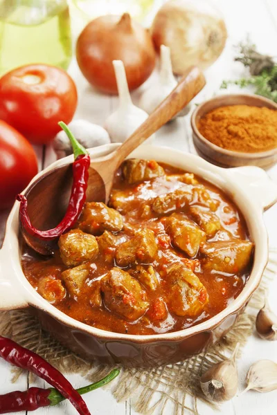 Meat stew in tomato sauce — Stock Photo, Image