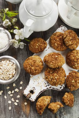 Ev yapımı yulaflı kurabiye.