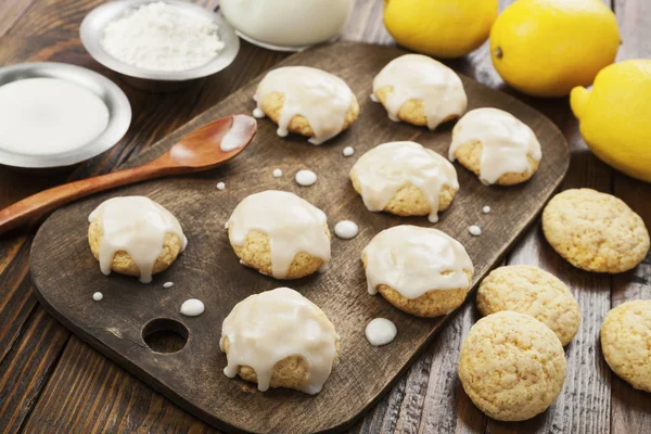 Citron glasyr cookies — Stockfoto