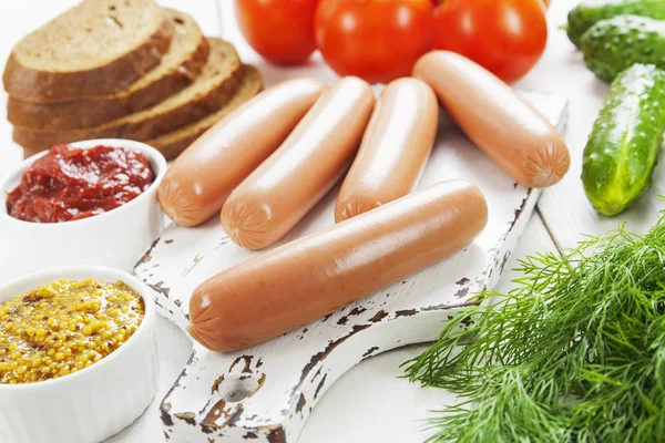 Fresh raw sausage — Stock Photo, Image
