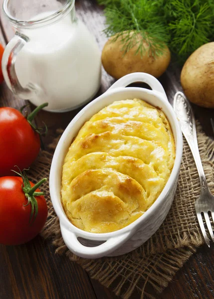 Potato casserole with meat — Stock Photo, Image