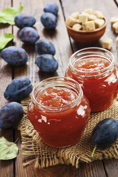 Fresh plum jam — Stock Photo, Image