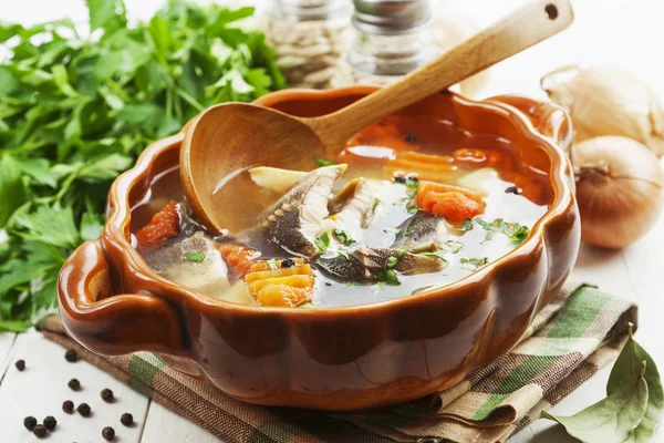 Sopa de esterilla de pescado — Foto de Stock