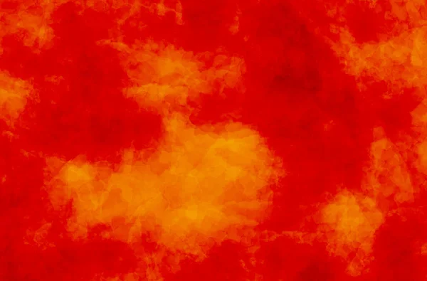Digitális Texturált Háttér Piros Narancssárga Árnyalatok Káosz Ecsetvonások Festék Falon — Stock Fotó