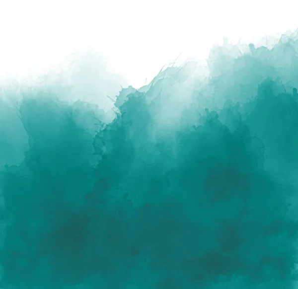 Digital Akvarell Ritning Bakgrund Gröna Och Blå Toner Färgglada Gradient — Stockfoto