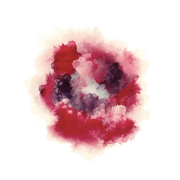 赤と紫のトーンで芸術的な図面 白を基調としたカラフルなペイントミックス 抽象的な水彩模様 メディア アートワーク — ストック写真