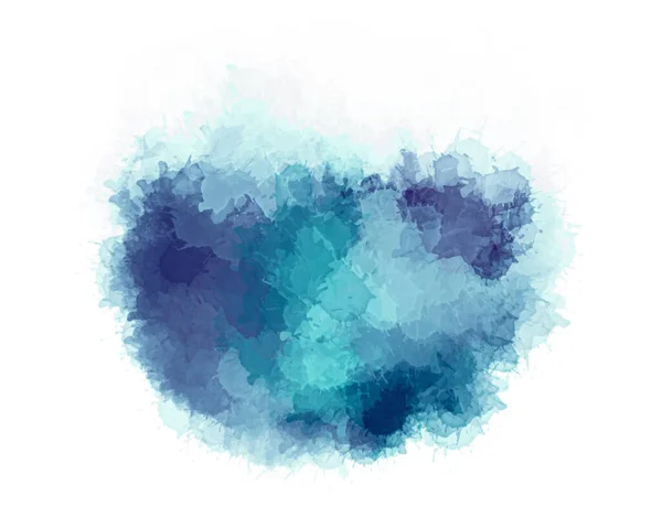 Художественный Рисунок Фиолетовых Синих Тонах Всплески Яркой Краски Изолированы Белом — стоковое фото