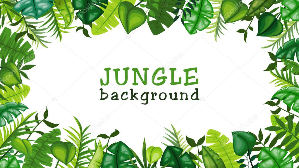 Jungle vector background — Stock Vector © G.Wolf #143488847